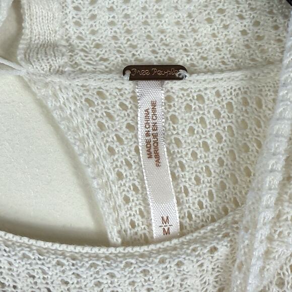 Free People Maxi Dress Angel Wings Long Sleeve Sheer Knit Size M Preppy Stretch - Picture 7 of 16